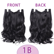 40 Fish Line Hair 6 Clips Synthetic Clips In Hair Extensions Body Wavy Invisible Wire Hairpieces