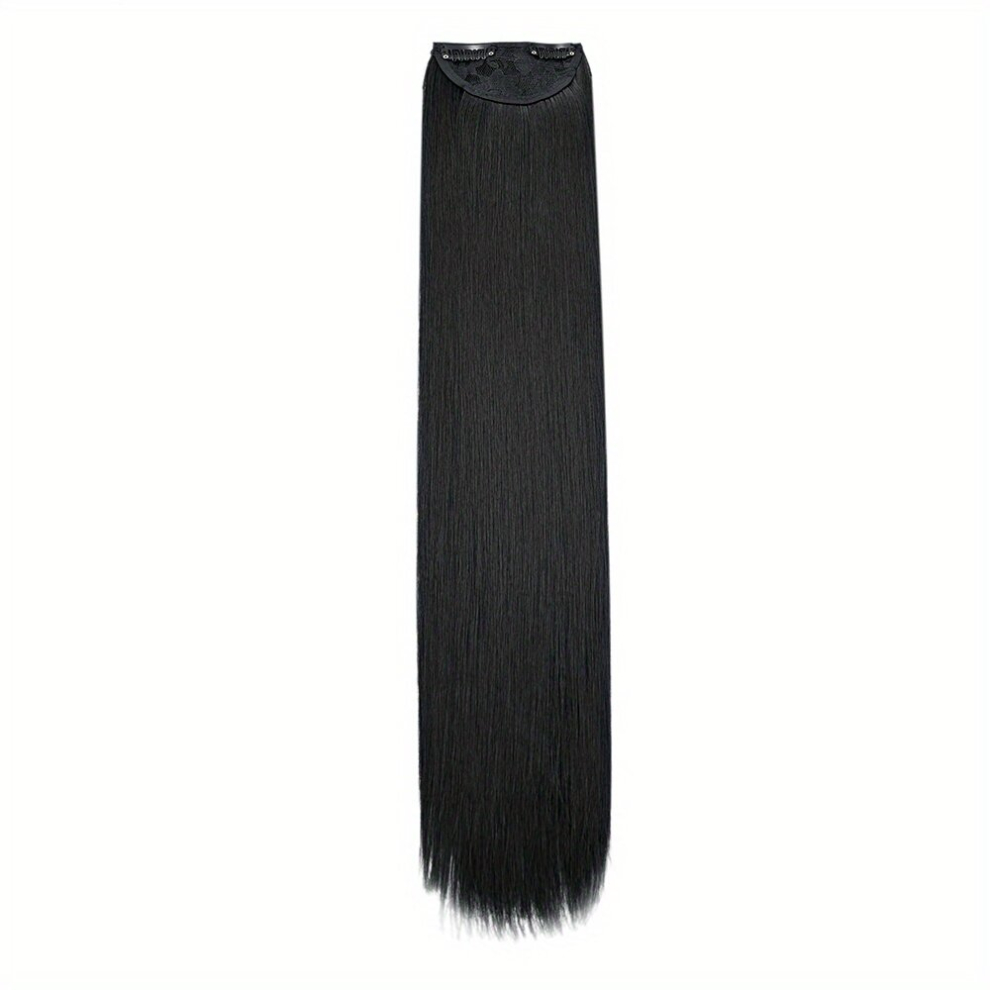 Long Straight Hair Extension For Women Natural Looking Synthetic Clip In Hair Extension
