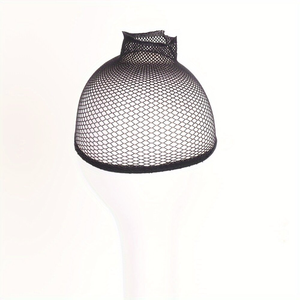 Unisex Black Breathable Fishnet Wig Cap Elastic Nylon Mesh Liner For Comfortable Wear And Secure Fit
