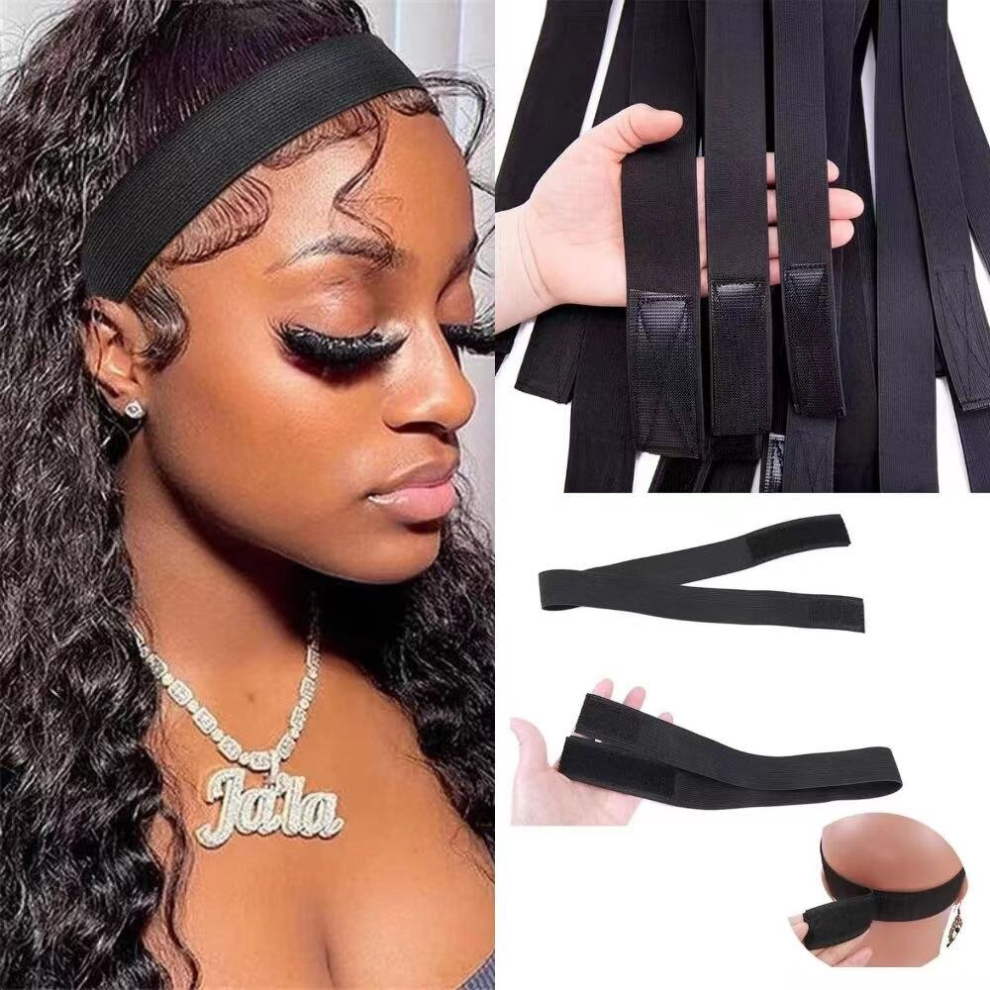 Unisex Multicoloured Adjustable Elastic Lace Melting Band For Wig Edges Wig Edge Laying Elastic Band For Baby Hair Wig Accessories Elastic Headband For Closure Frontal Wig