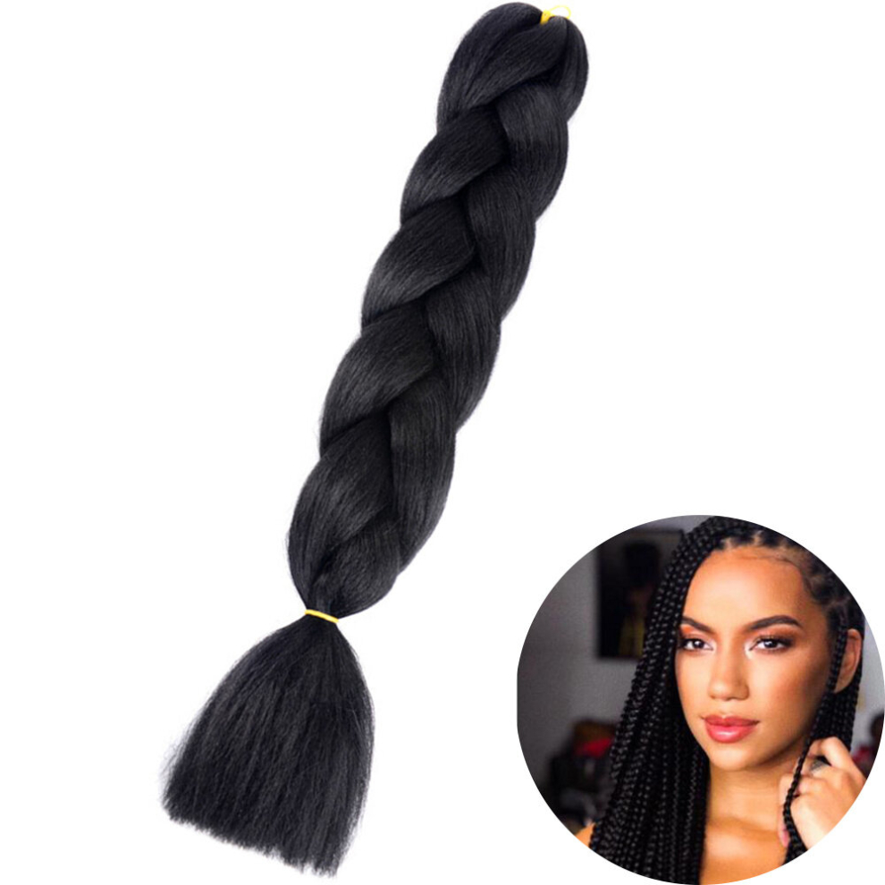 Unisex Multicoloured 60 Synthetic Braiding Hair Ombre Braiding Hair Packs Jumbo Braid Hair For Women Diy Hairstyle Grey Crochet Hair Extensions