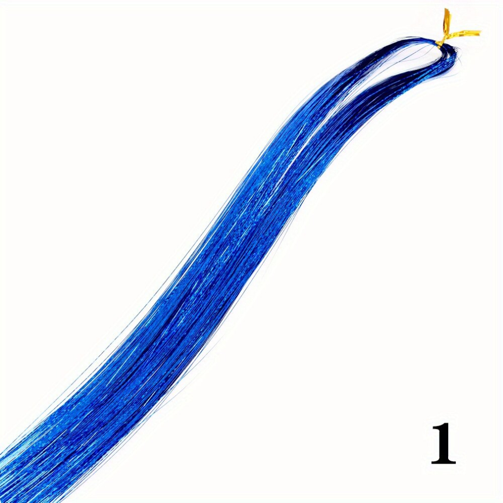 Unisex Multicoloured Colorful Hair Tinsel Strands 111 76 Cm Sparkling Hair Glitter Extensions Colorful Hair Tinsel
