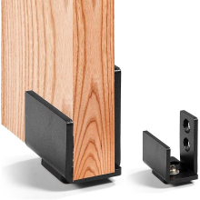 Sliding Door Floor Guide Heavy Black Carbon Steel Sliding Barn Floor Guide Wall Mounted Hardware