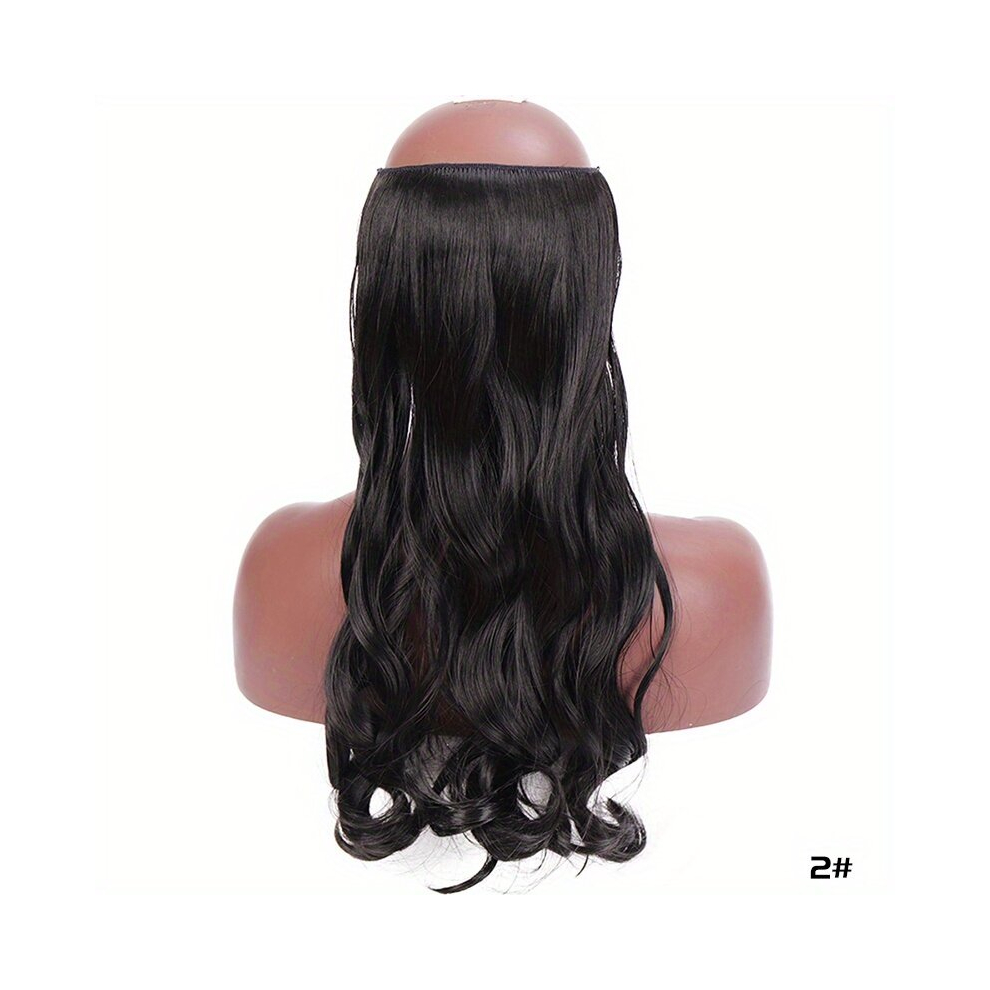 55 88 Cm Natural Wig Curly Hair Shaped Fish Line Hair Extensions Wig Transparent Fish Line Hairpiece