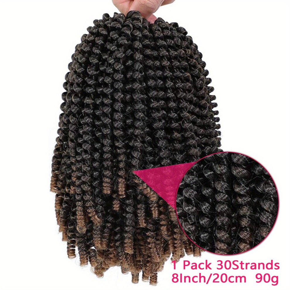 Unisex Multicoloured 20 32 Cm Bomb Spring Twist Hair Extensions Synthetic Braiding Hair Extensions For Crochet Braids For Women