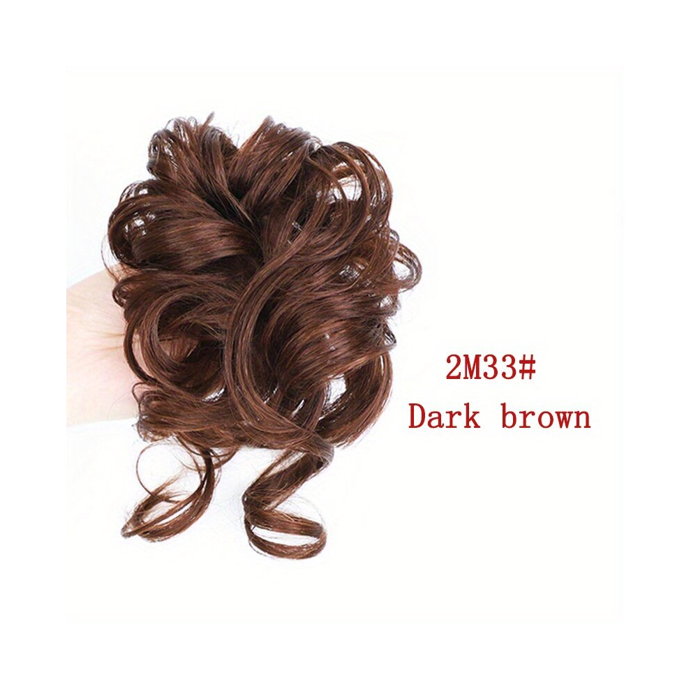 Wavy Curly Chignon Synthetic Hair Bun with Rubber Band Messy Ponytails Extensions for Women Add Volume and Style to Your Hair