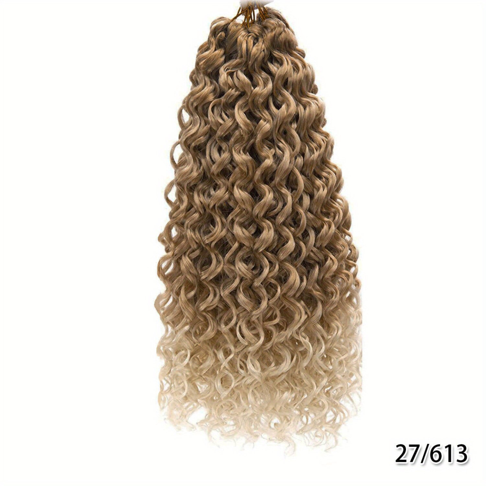 Unisex White 45 Synthetic Deep Twist Crochet Hair Extensions Bohemian Crochet Braids Extensions Deep Wave Braiding Hair Extensions For Women