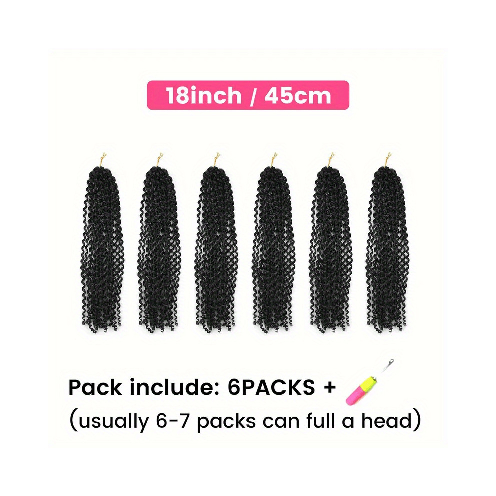 6pack 45 Passion Twist Braids Hair Pieces Synthetic Crochet Hair Extensions Ombre Brown