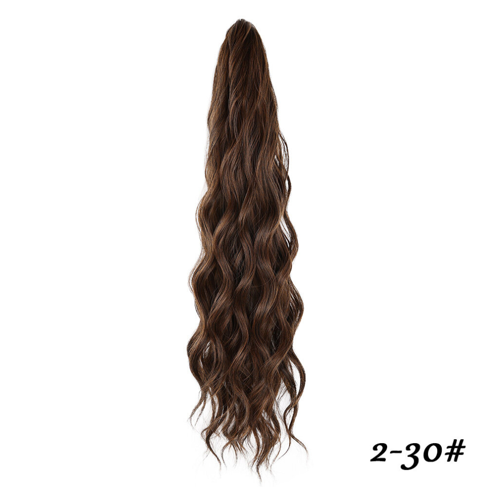 Ponytail Extension Claw Clip 60 Long Wavy Curly Hair Extension Jaw Clip Ponytail Hairpiece Synthetic Pony Tail 60 96 Cm Mixed Brown