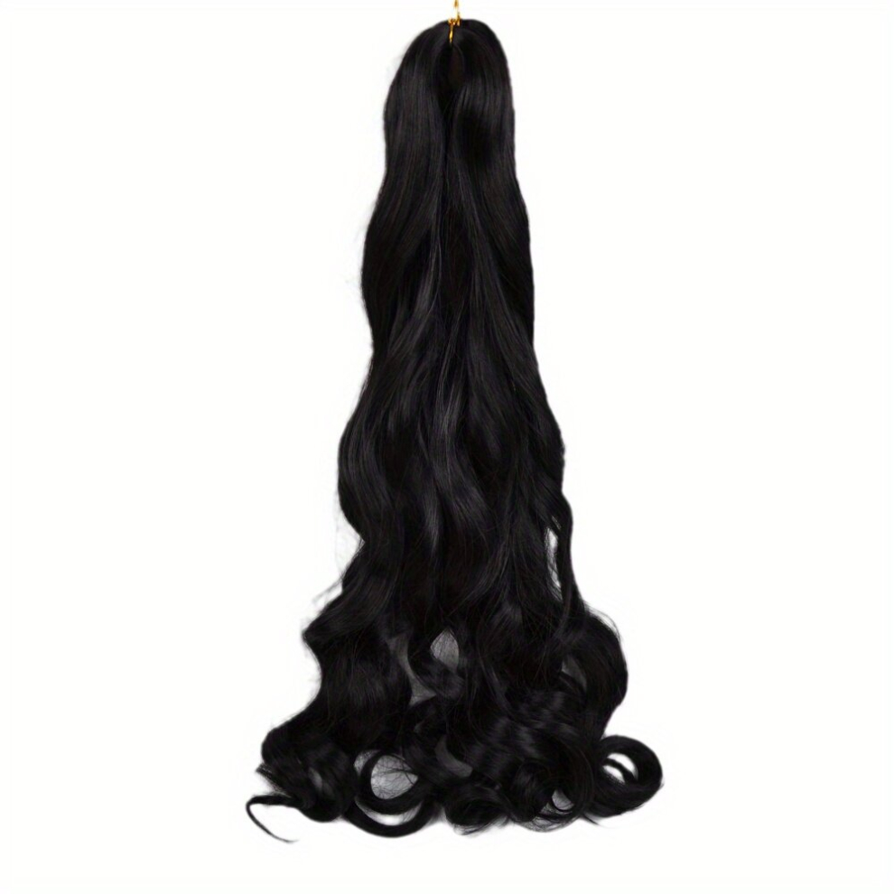 Unisex Multicoloured French Curl Braiding Hair 60 96 Cm Curly Braiding Hair Pre Stretched Loose Wavy Curl Spiral Braids 1 Pack Synthetic Crochet Hair Extensions