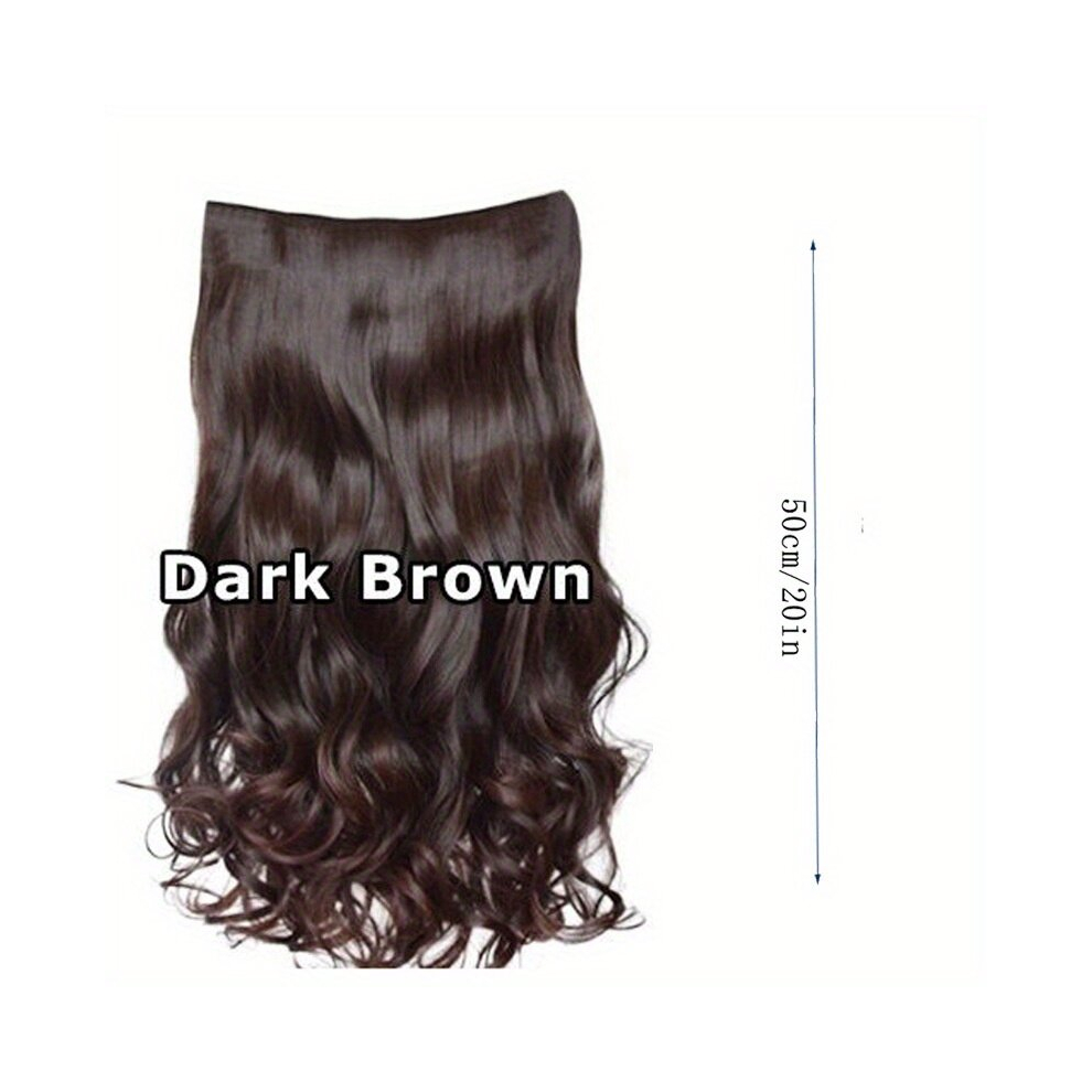 5clips Long Curly Hair Pieces Synthetic Clip In Hair Extensions Natural Looking For Daily Use