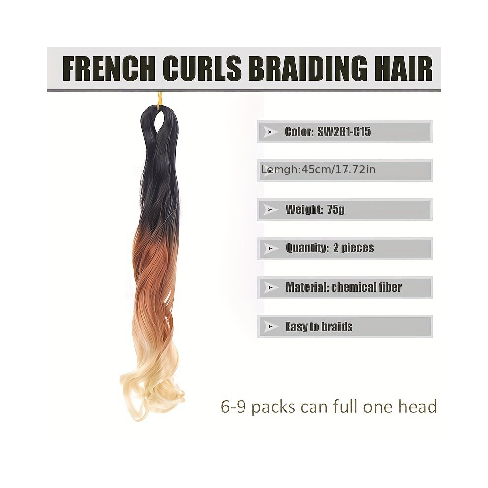 Unisex Multicoloured Curly Crochet Hair Extensions Loose Big And Synthetic Perfect For Ponytails And Braids