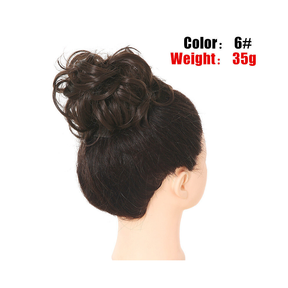 Unisex Multicoloured Messy Bun Hair Piece Thick Updo Scrunchies Synthetic Hair Extensions Ponytail Hair Wig Hairpiece For Women