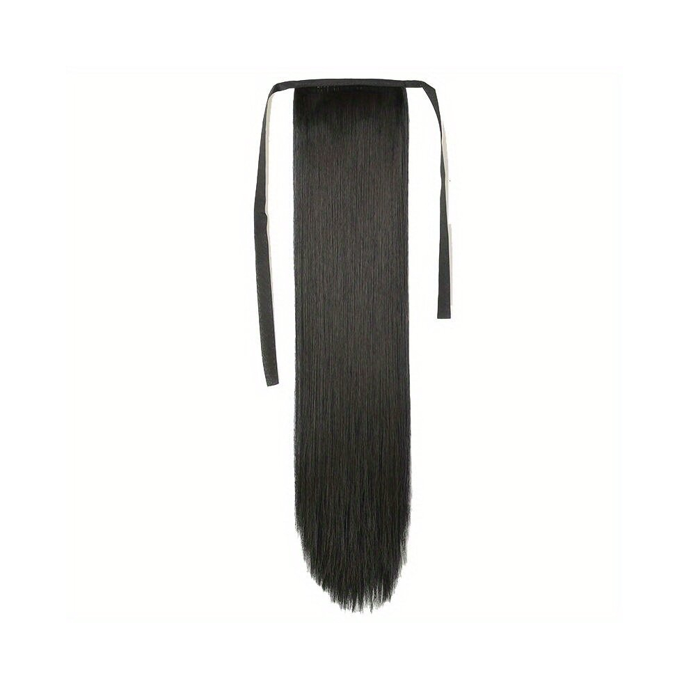 Synthetic Straight Ponytail Extensions 45 72 66 04 Cm Clip In Wrap Around Long Straight Hair Ponytail Extensions