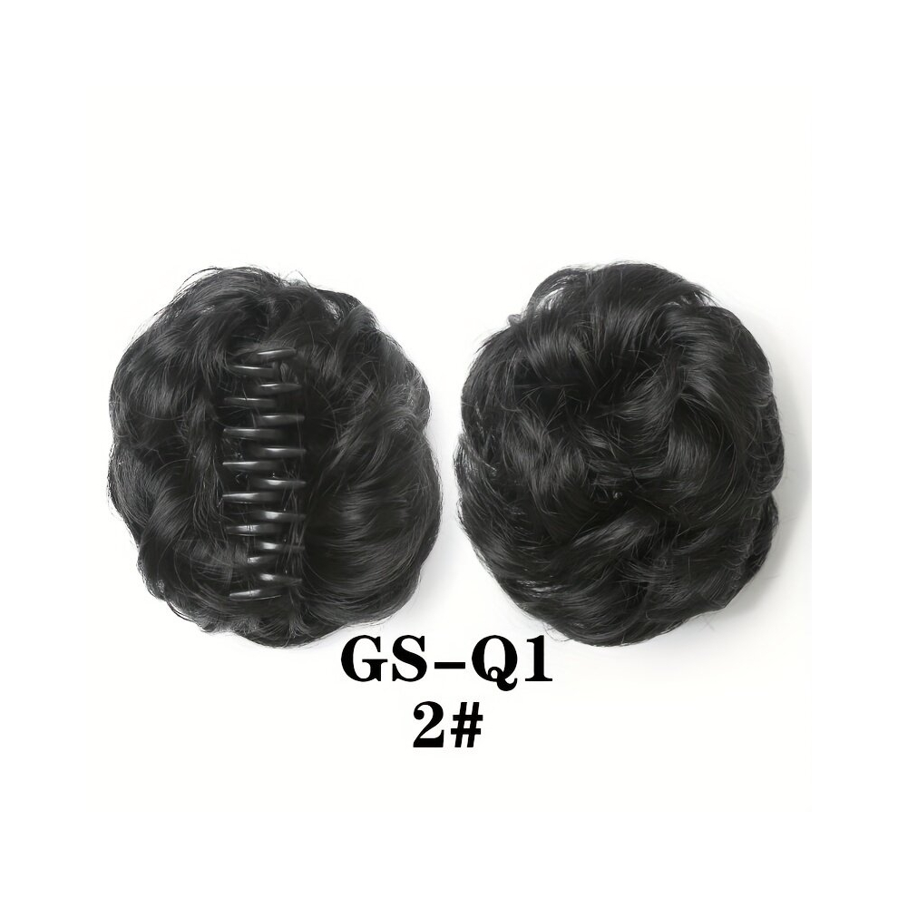Claw Messy Donut Hair Buns Updo Chignon Synthetic Clip In Hair Extensions Natural Looking For Daily Use