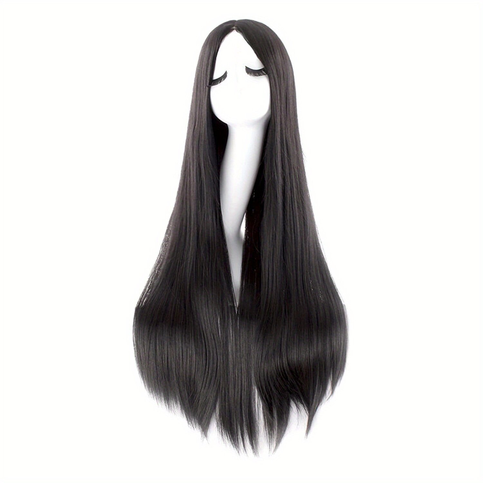 Unisex Multicoloured Costume Wigs Long Straight Synthetic Wig Beginners Friendly Heat Resistant For Halloween Cosplay Party