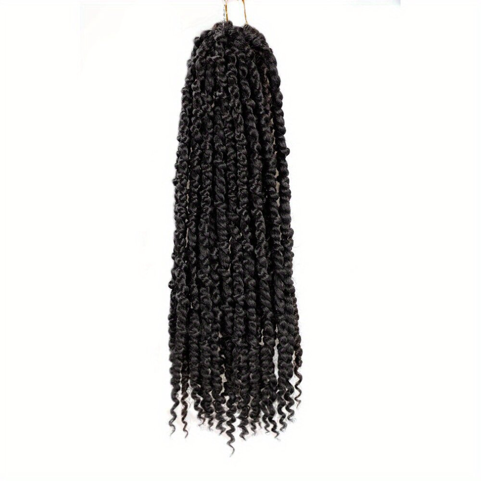 Unisex Black Synthetic Crochet Braids Hair Extensions For Passion Twist Pre Looped Fluffy Ombre 45 72 Cm Pre Twisted Hair Extensions For Women Girls