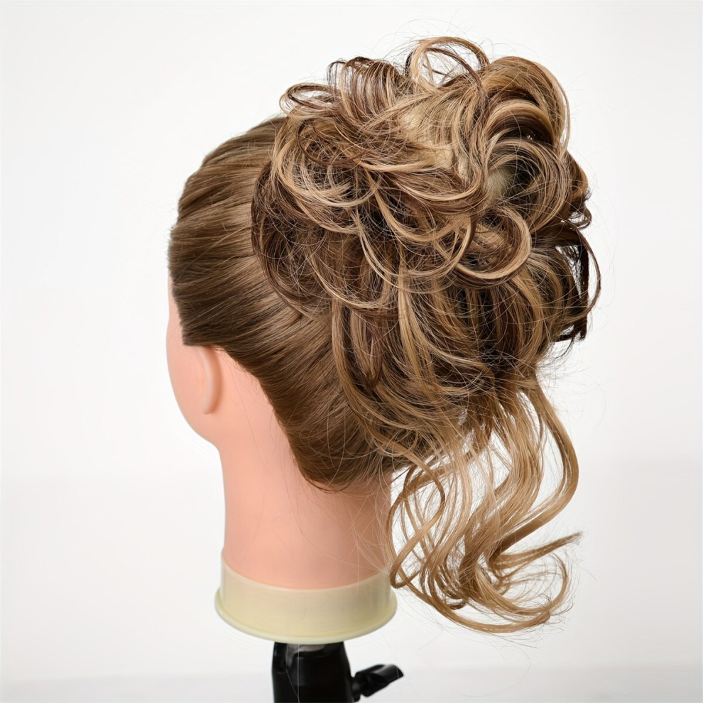 Claw Messy Donut Hair Buns Updo Chignon Synthetic Clip In Hair Extensions Natural Looking For Daily Use