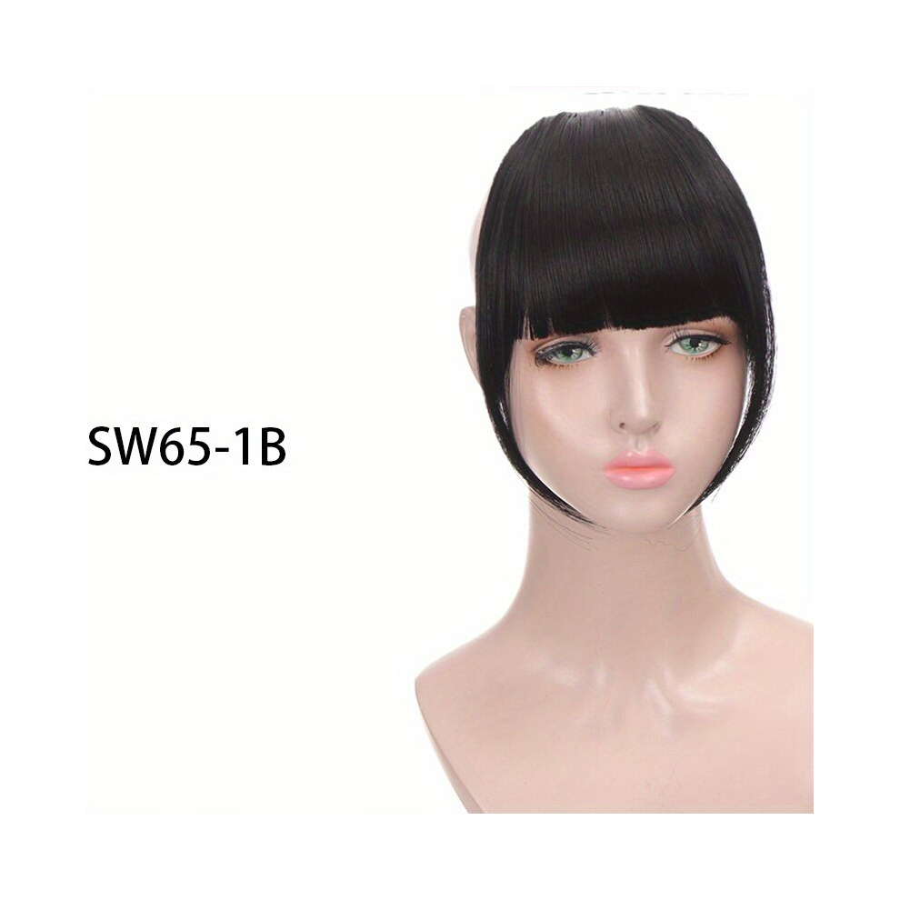 Hair Bangs With Sideburns Synthetic Clip In Hair Extensions Natural Looking For Daily Use