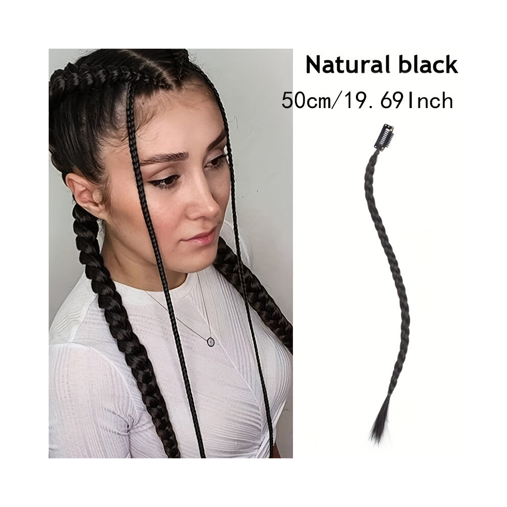 Synthetic Clip In Braid Hair Extensions Long Braided Hair Extensions Y2K Synthetic Heat Resistant Braiding Ponytail Extensions For Women Girls