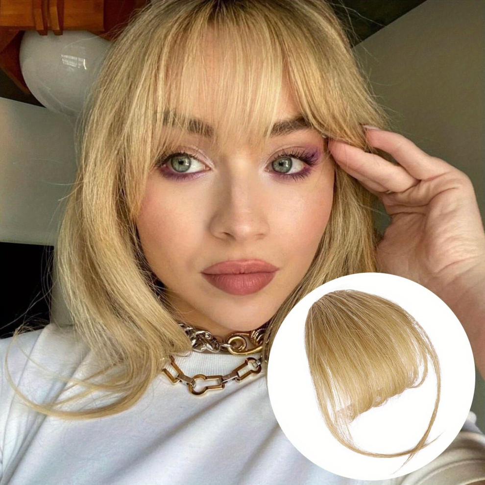 Unisex Multicoloured 100 Human Hair Bangs Clip In Wispy Fringe For Women Airy Neat And Flat Perfect For Daily Wear And Temples