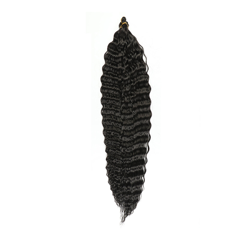 Unisex Multicoloured 76 2 Cm Long Wavy Goddess Braiding Hair Extensions Long Deep Curly Wave Braid Hair Extensions Synthetic Twist Crochet Deep Wave Braids Hair Extensions