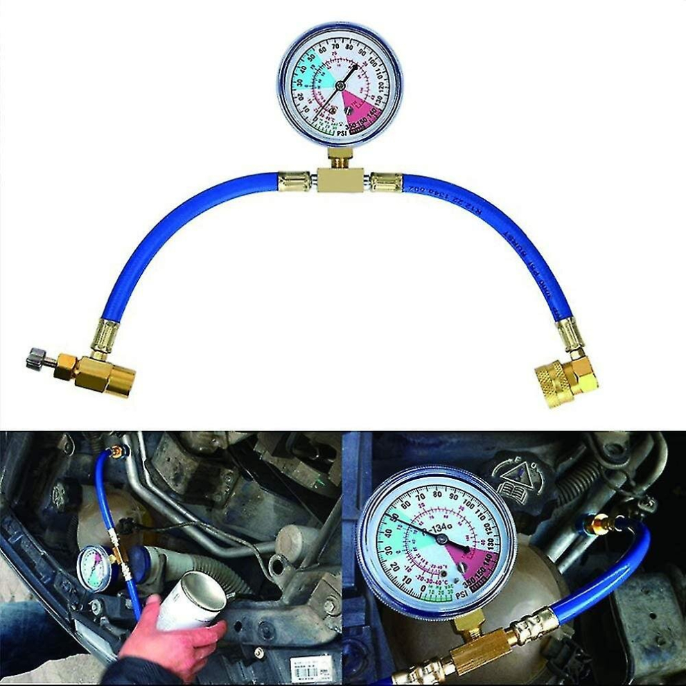 R134a A/C Refill Hose Kit With Measuring Gauge For Car Air Conditioning Refrigerant 9317312016904