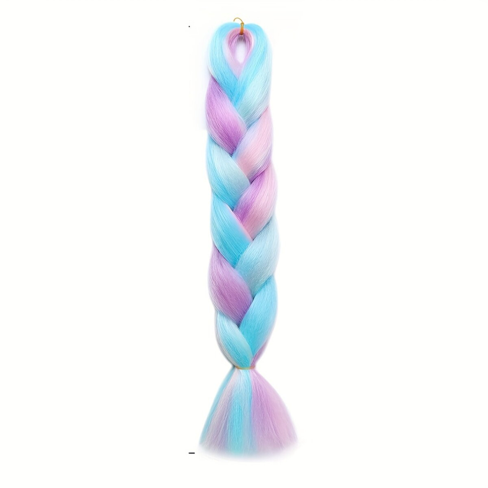 Unisex Multicoloured 60 100G Ombre Rainbow Mixed Jumbo Braids For Dreadlocks Box Braids Synthetic Braiding Hair