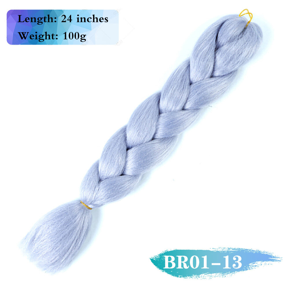 Unisex Multicoloured Synthetic Glowing Hair Twist Braids Hair Diy Hairstyle Braiding Hair Extension Jumbo Braids