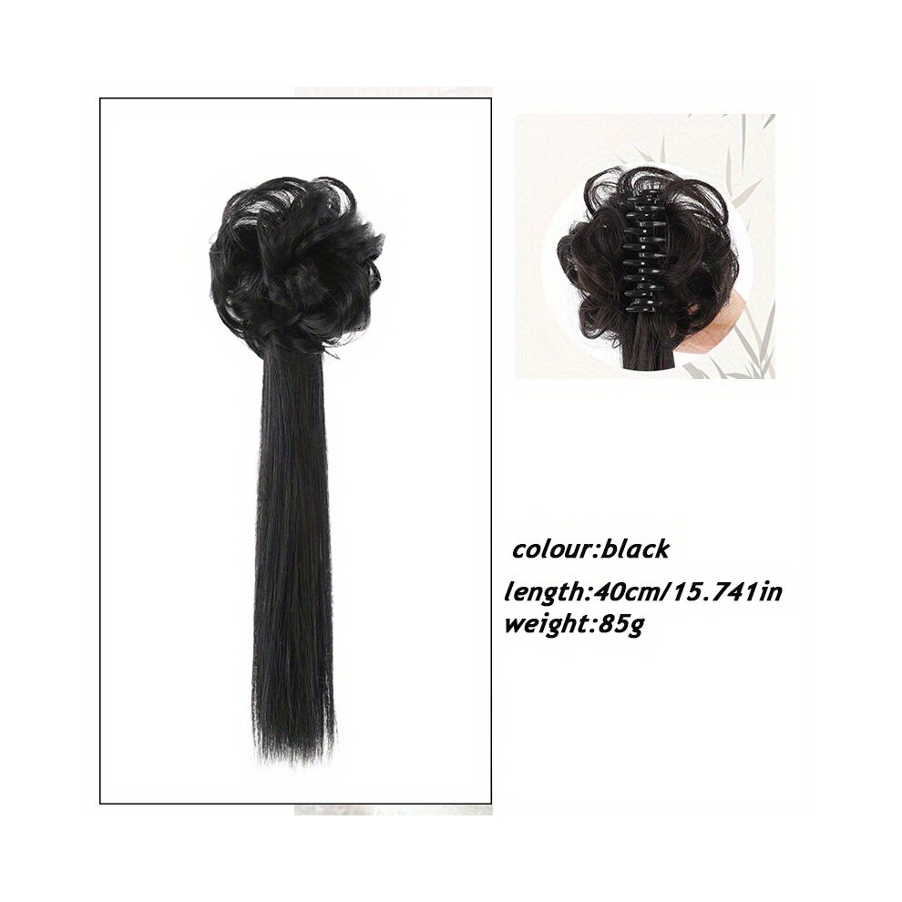 Unisex Multicoloured Synthetic Natural Straight Hair Ponytail Extension Low Ponytail Hair Extension Womens Hairpieces Low Ponytail Braid Synthetic Fiber Hair Extension Ch