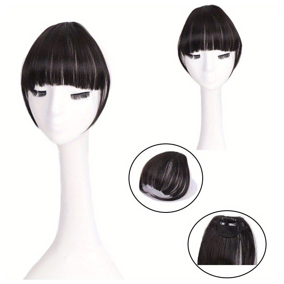 Invisible Clip In Bangs for Women Natural Synthetic Hair Extensions for a Flawless Look