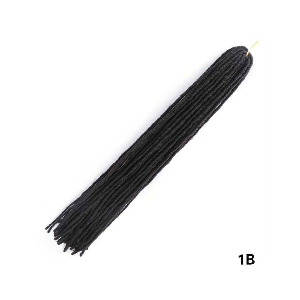 Unisex Black Crochet Hair Braids 45 72 Cm Goddess Faux Locs Crochet Hair Synthetic Braiding Hair Extensions For Women