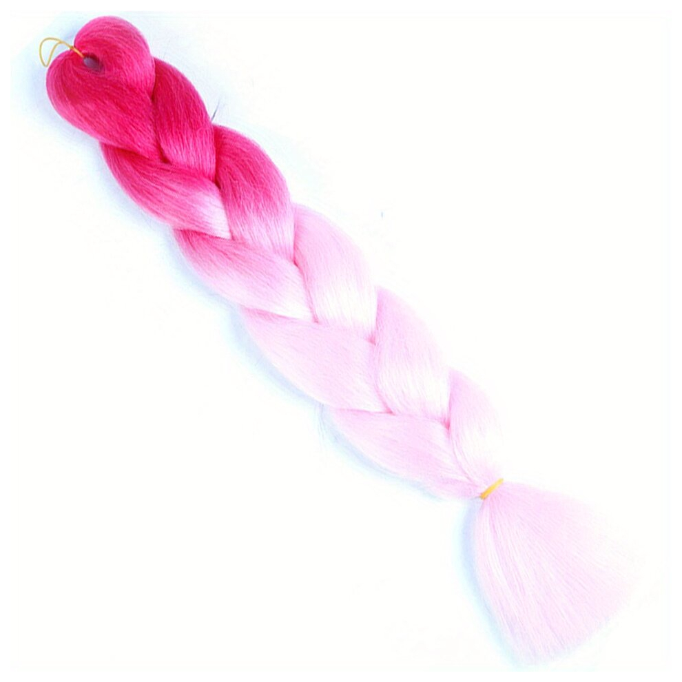 Unisex Multicoloured 60 96 Cm Ombre Synthetic Jumbo Braid Hair Extensions For Women Diy Colorful Highlight Gradient Hair Extensions