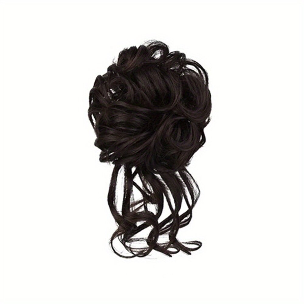 Messy Donut Hair Buns Updo Chignon With Elastic Hair Rope Synthetic Hair Extensions Natural Looking For Daily Use