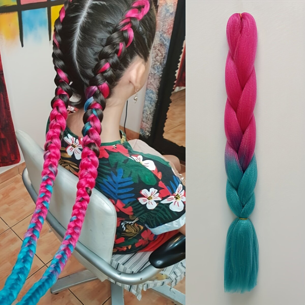 Ombre Long Synthetic Hair Braid Long Dreadlocks Wig For Women Daily Party Use Wig 55 88 Cm