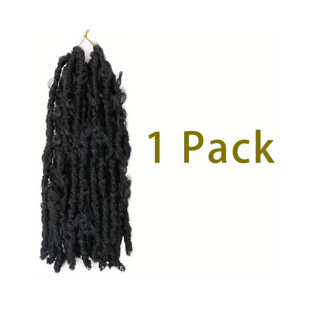 Unisex Multicoloured 6Pack 14Inch Butterfly Locs Crochet Hair Soft Locs Crochet Braids Distressed Faux Locs Hair Extension 1Pack 35