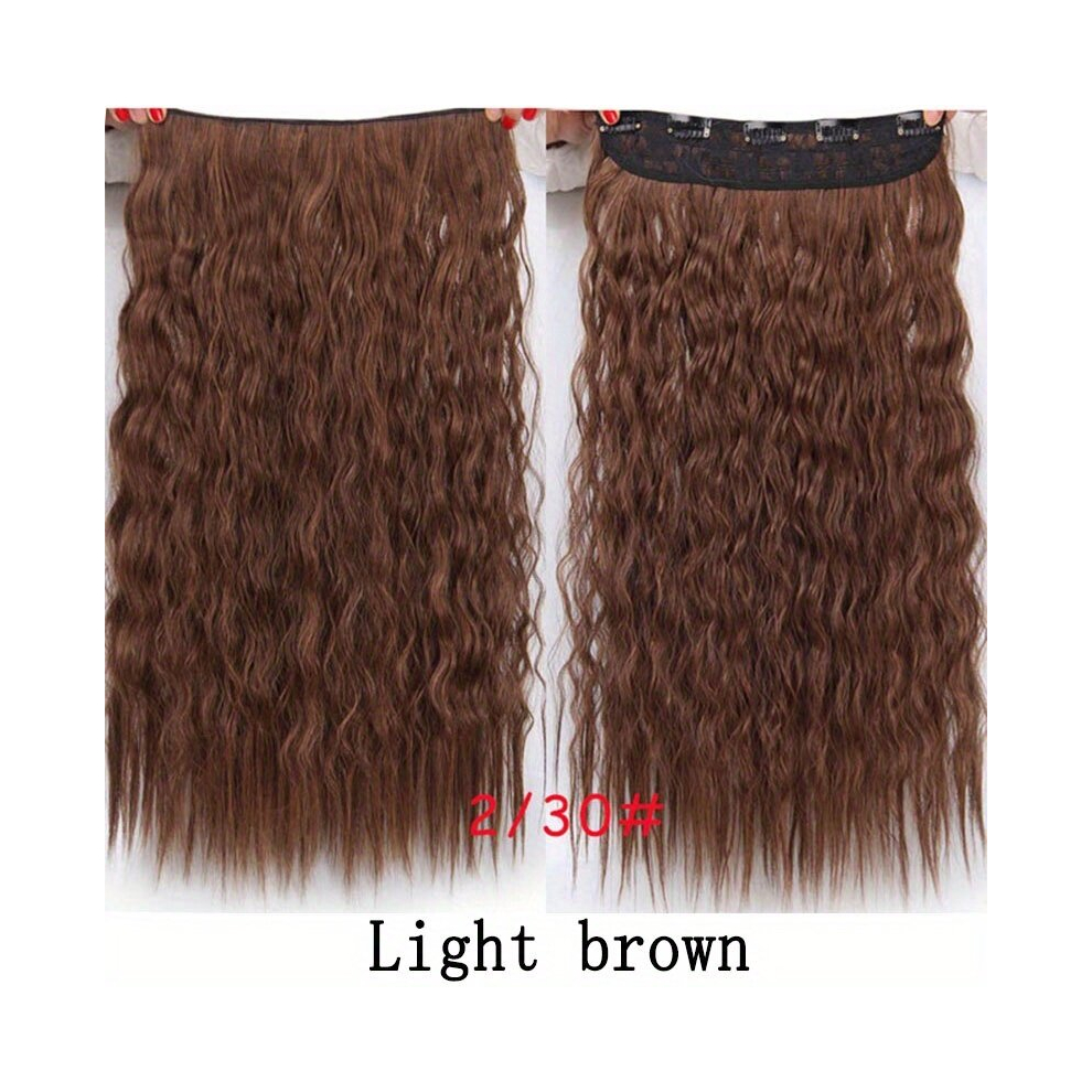 5clips Long Curly Wavy Hair Pieces Synthetic Clip In Hair Extensions Natural Looking For Daily Use