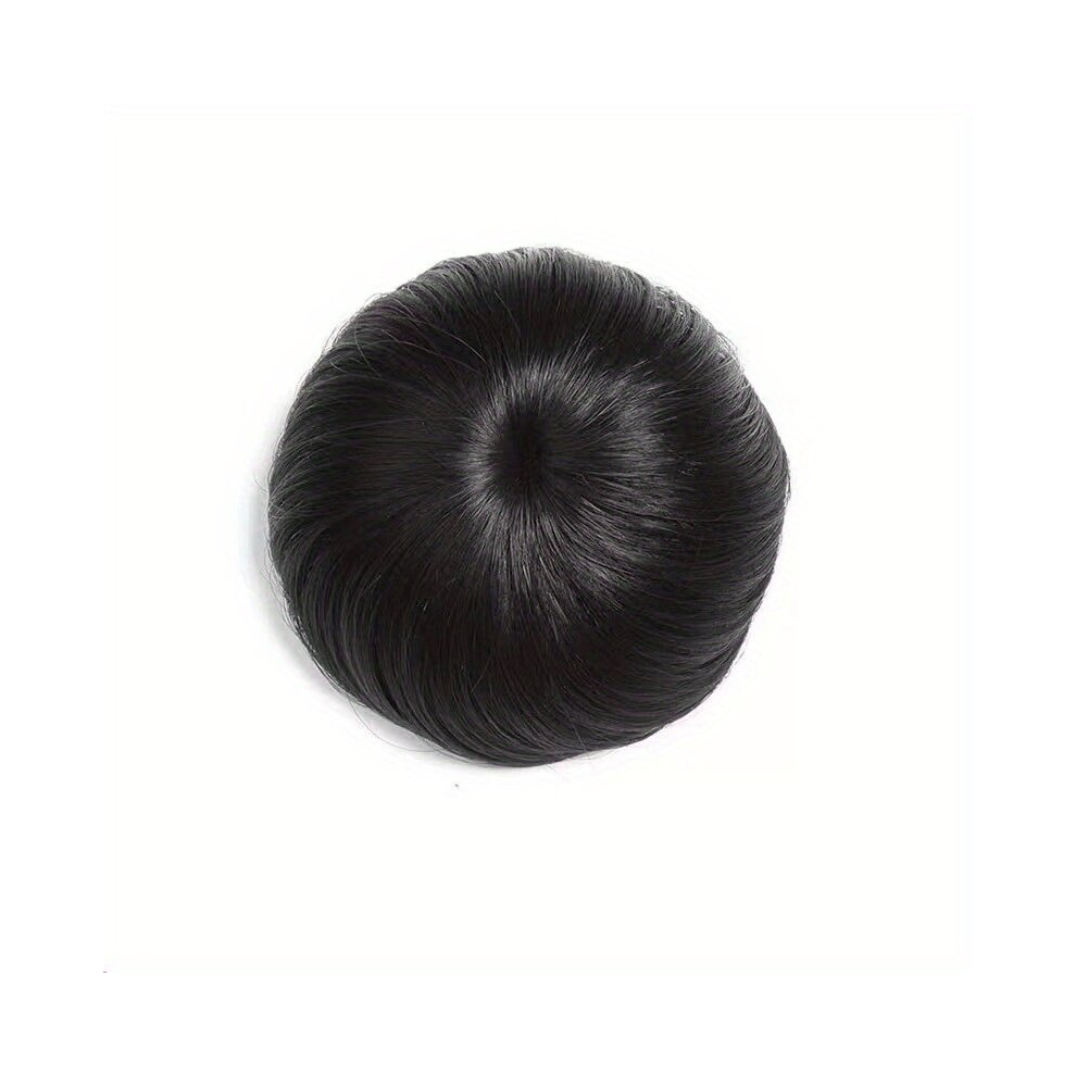Straight Donut Hair Buns Updo Chignon With Drawstring Synthetic Clip In Hair Extensions