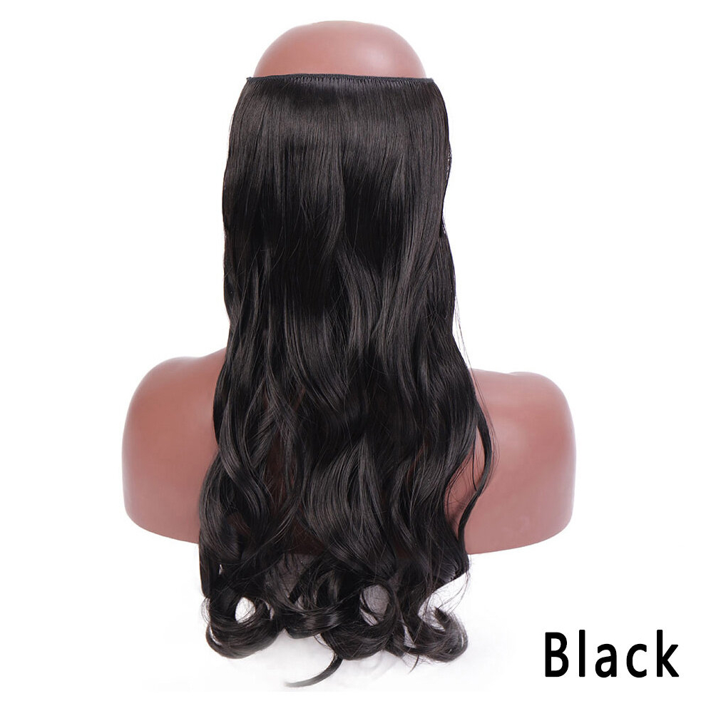 Synthetic Hair Extensions Long Wavy False Hair Piece For Women Natural Wave Invisible Wire No Clip In Hairpieces