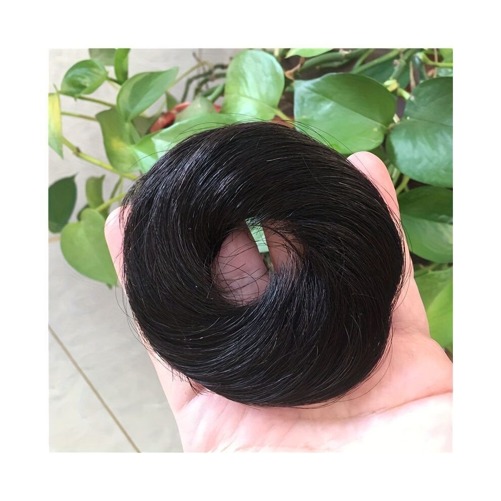 Vsrhair100 Human Hair Straight Messy Bun Hair Extension Ponytail Natural Options Highlights and Lengths