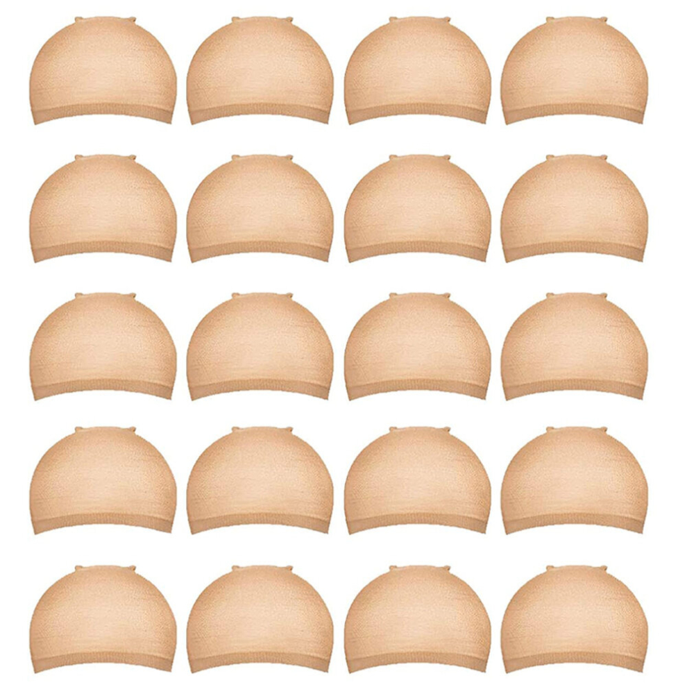 Unisex Multicoloured 20Pcs Hd Wig Cap Elastic Breathable Invisible Wig Caps Perfect For Professional Use
