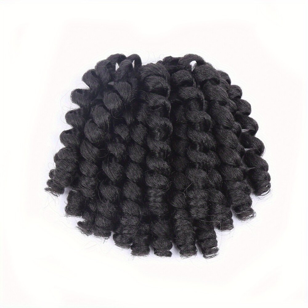 Unisex Multicoloured 1 Pcs Synthetic Ombre Wand Curl Crochet Braids Extensions Jamaican Bounce Hair For Afro Braiding 20 32 Cm Hair Extensions Pre Twisted For Women