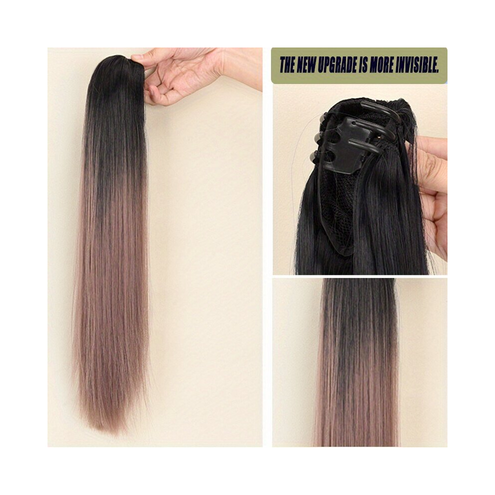 Claw Ponytail Long Curly Wavy Ponytail Extensions Synthetic Clip In Hair Extensions Natural Looking For Daily Use