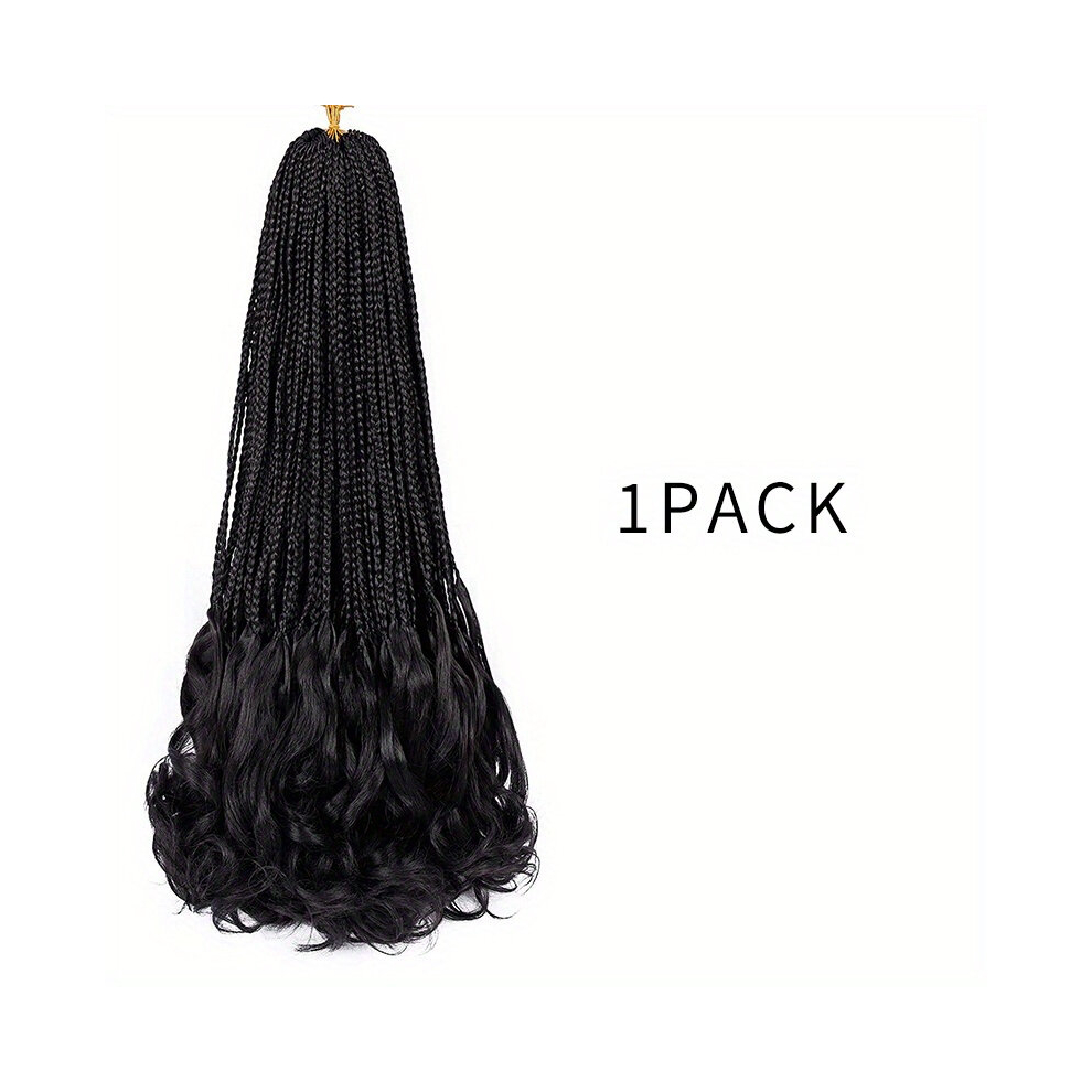 Long Braids With Curly Ends Synthetic Crochet Hair Extensions 35 1pack 8pack