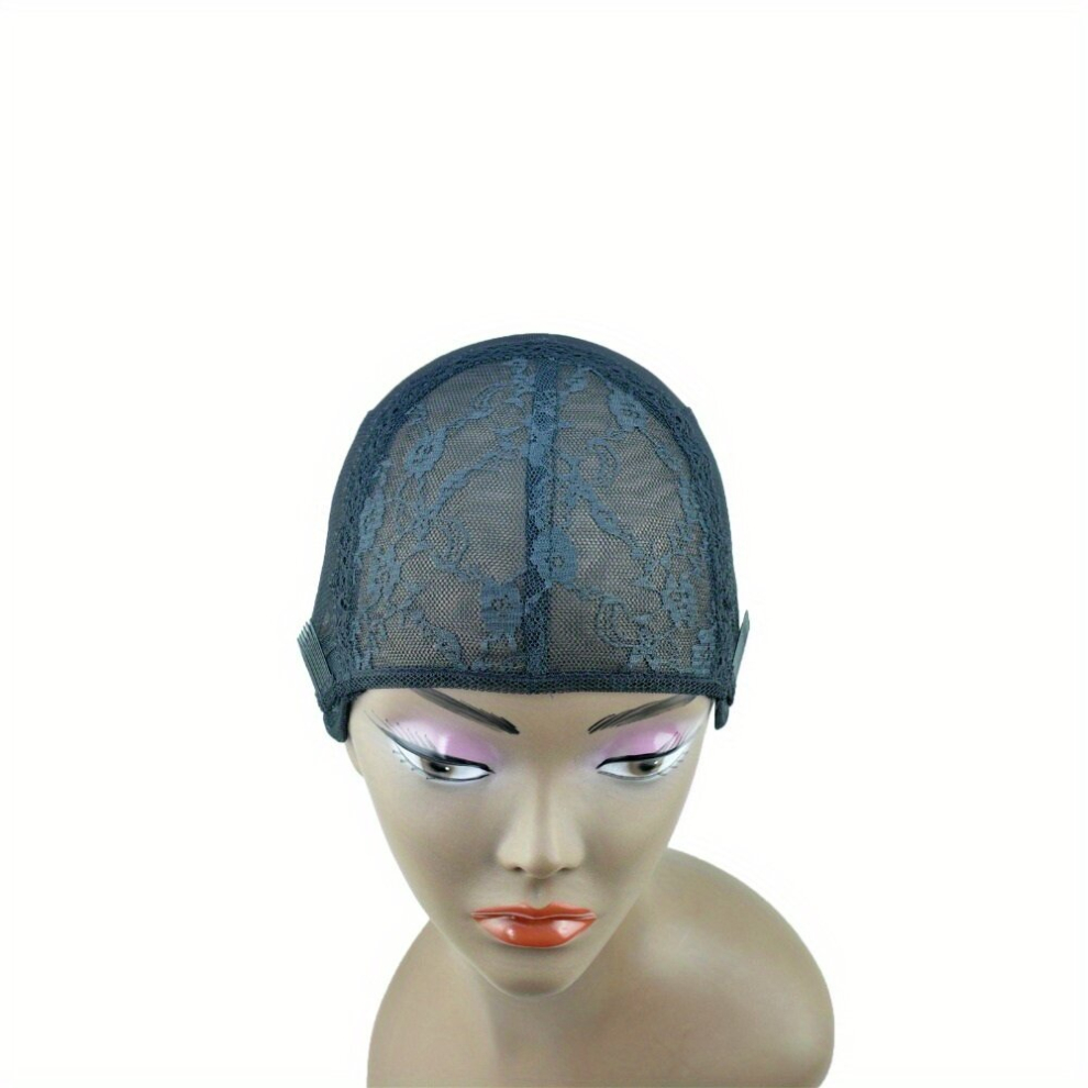 1pcs 2 Combs Wig Cap For Making Wigs Adjustable Strap No U Part Weaving Cap Foundation Inside Inner Hair Extension Weft Weave DIY Medium Size