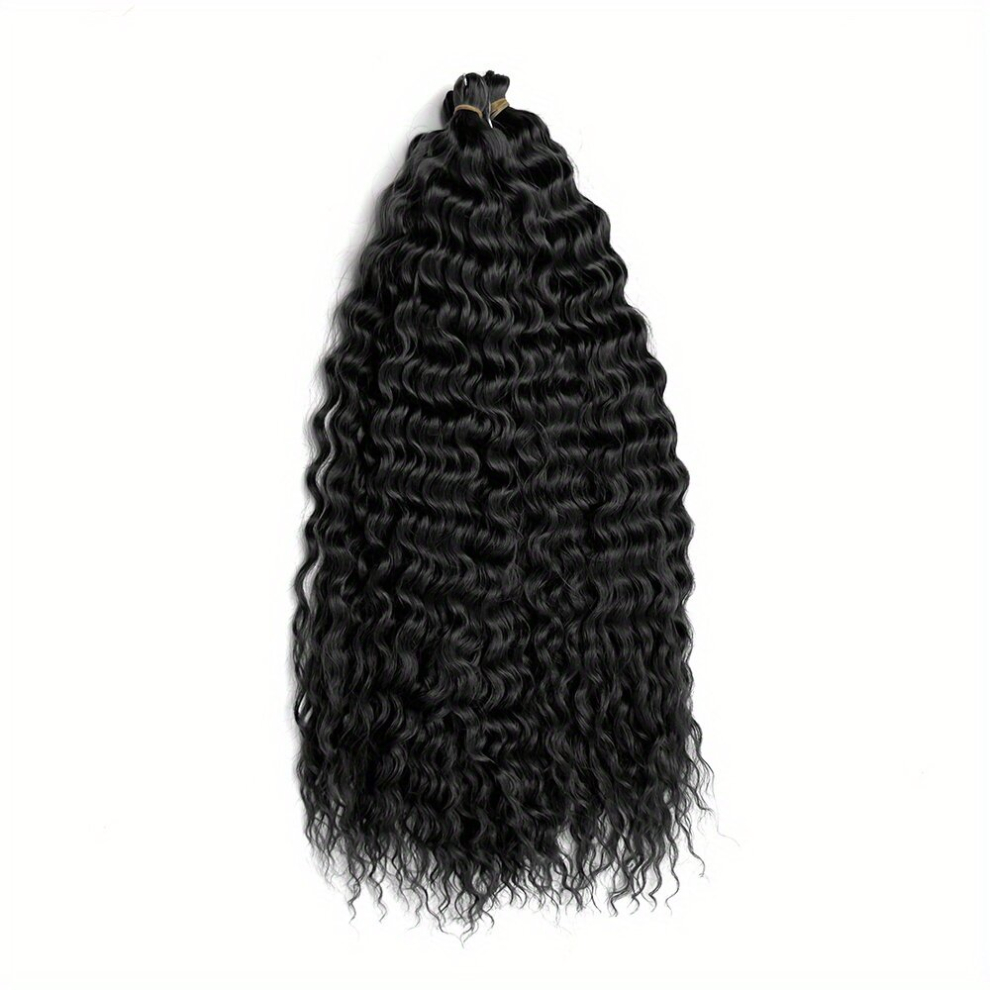 Pink 55 88 Cm Deep Wave Braiding Hair Extenisons Synthetic Curly Hair Extensions Crochet Hair Synthetic Goddess Braiding Hair Extensions For Women