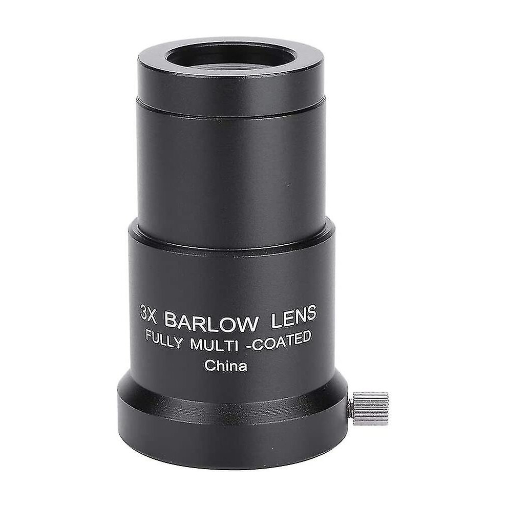 3X Barlow Lens, 1.25" Astronomy Telescope Eyepiece Barlow Lens Magnification Lens Fully Multi-Coated Optical Lens(Black)(3Pcs) Black 9379873032663