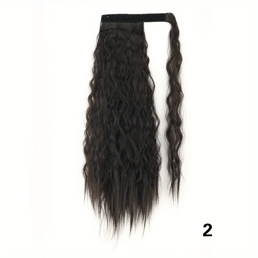 55 88 Cm Long Curly Wavy Ponytail Extensions With Hair Tie Synthetic Fiber Wrap Around Ponytail Extensions For Women Girls