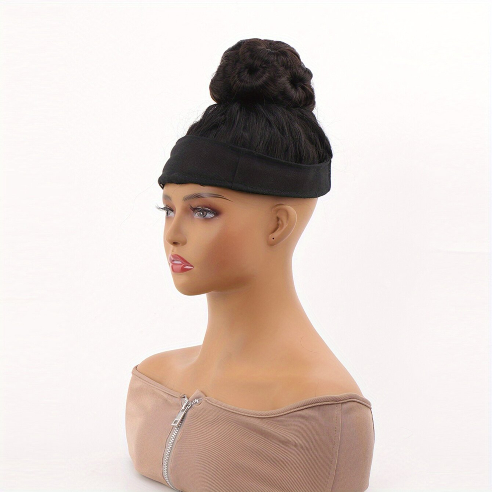 Unisex Multicoloured Flower Hair Buns Updo Chignon Synthetic Clip In Hair Extensions