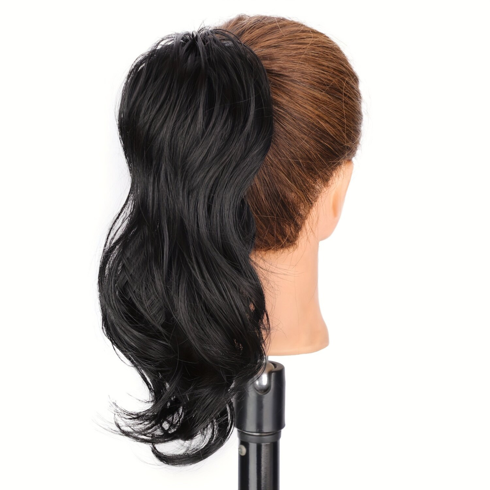 Unisex Multicoloured 35 56 Cm Short Synthetic Claw Clip Ponytail Extensions Curly Wavy Natural Looking Claw Clip In Ponytail Extensions For Women Girls